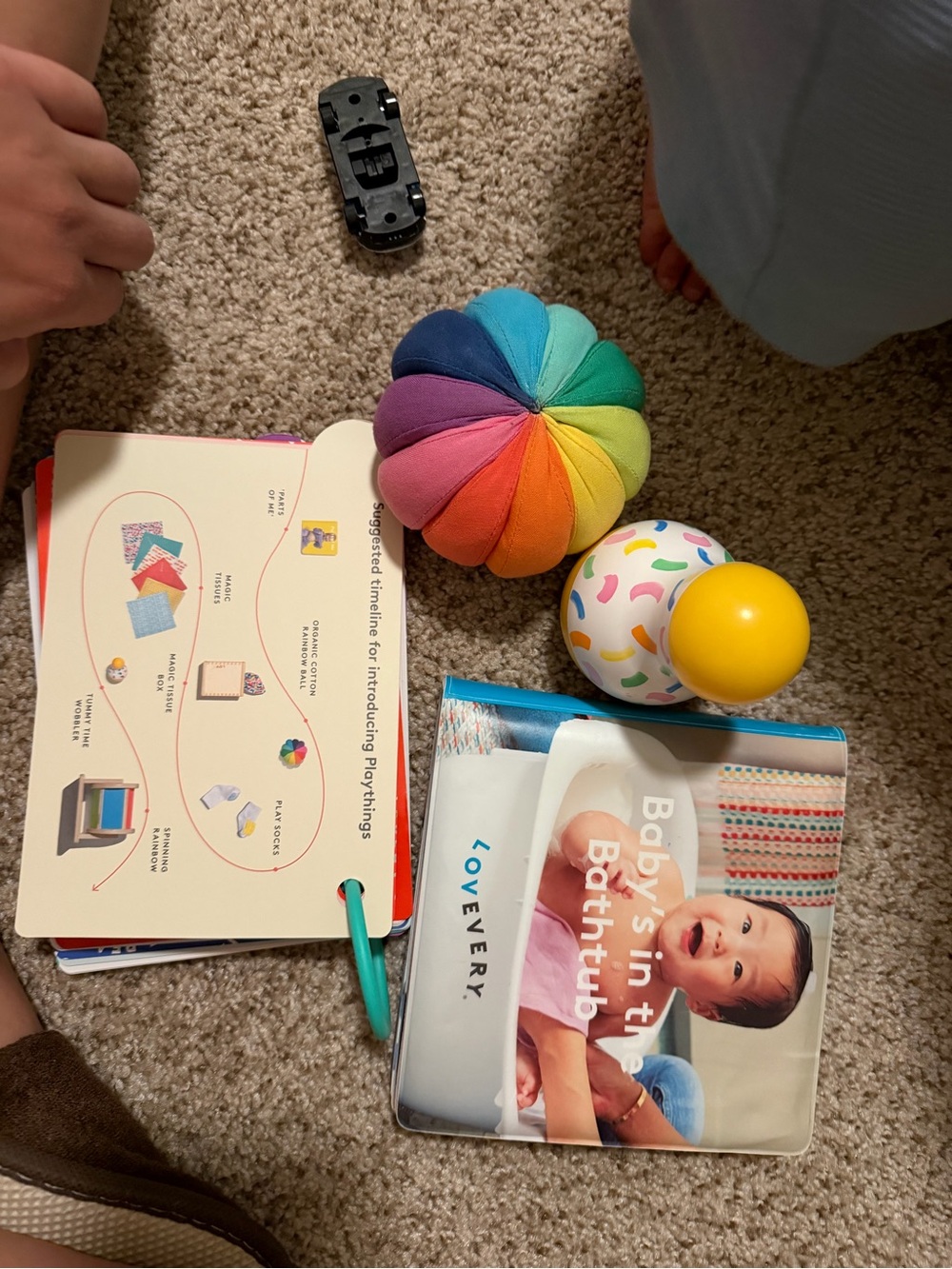 Plush Rainbow Squeeze Ball - Multicolor Soft Sensory Toy